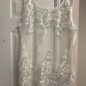 Sheer top. Lots of detail